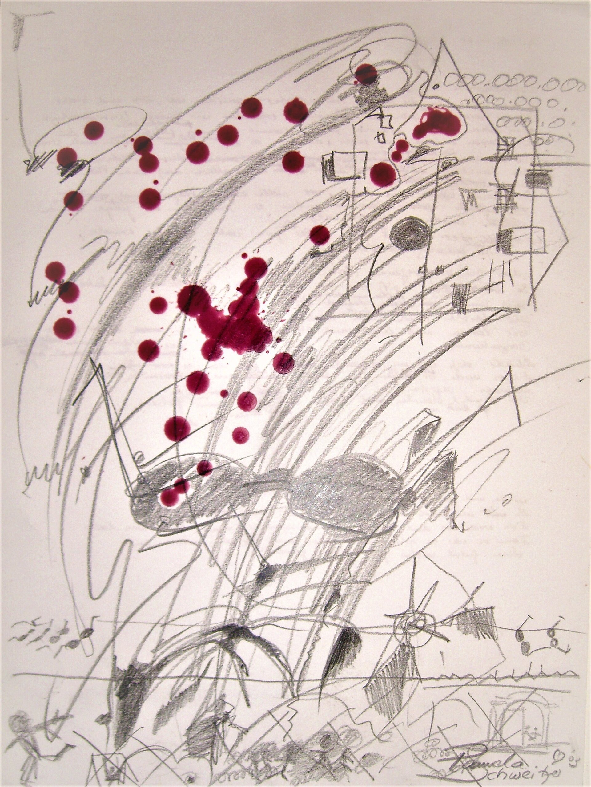 Rotes Kerzenwachs über dem Zaun Rotes Kerzenwachs über dem Zaun