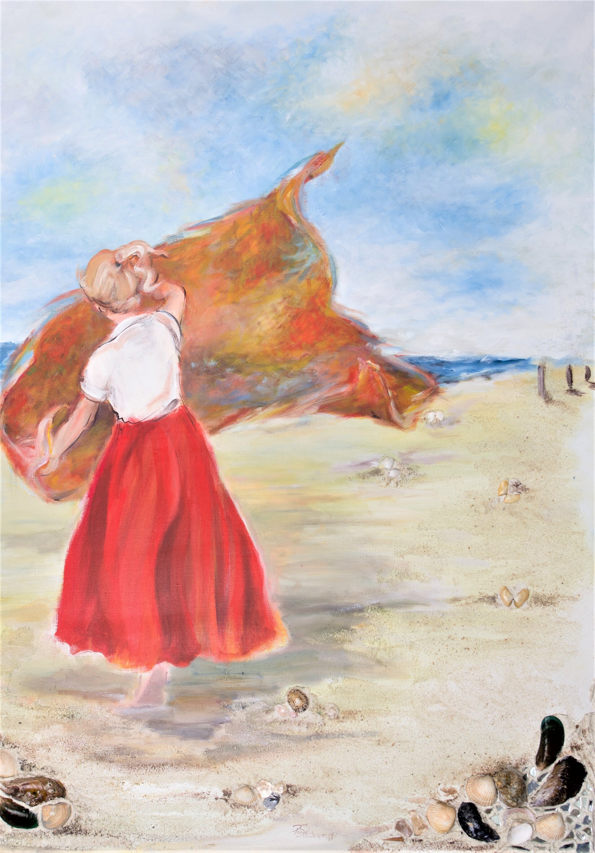 Tuchtanz am Strand Tuchtanz am Strand